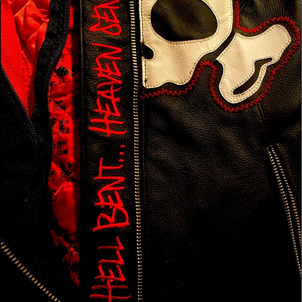 Ladies large hella crossbones racer jacket